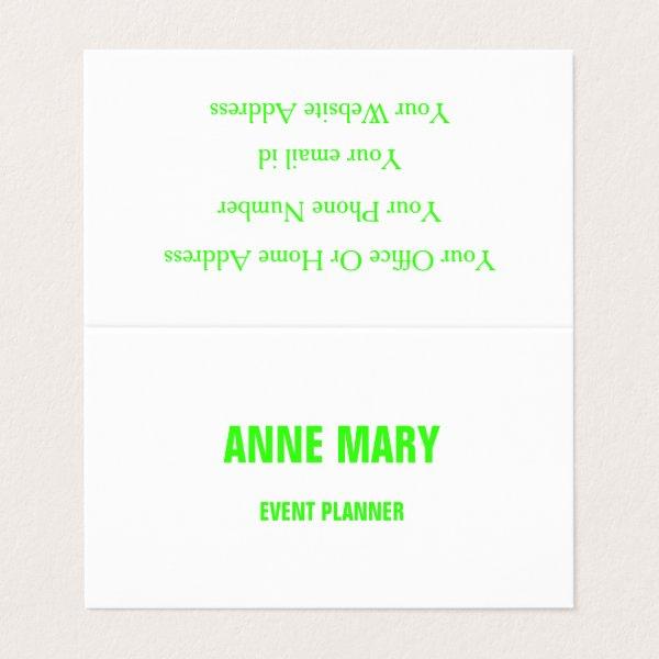 Neon Green White Custom Color Wedding Event Trendy