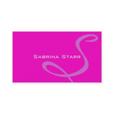 Neon Hot Pink Monogrammed Personalized Card