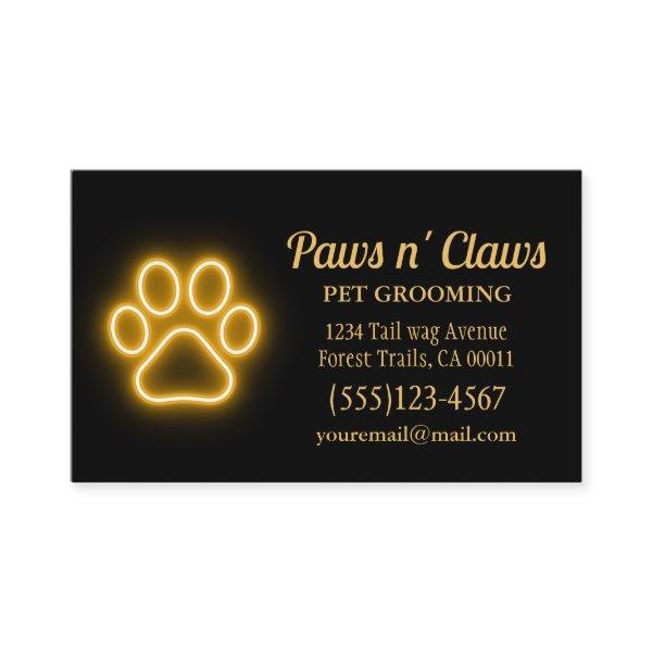 Neon Light Dog Paw Pet Grooming