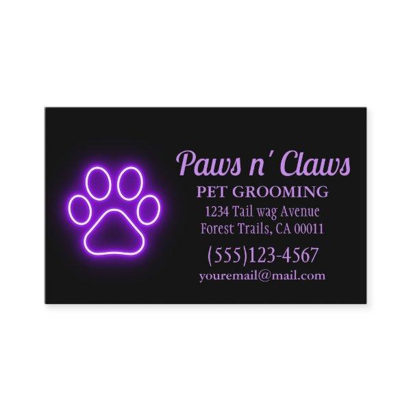 Neon Light Dog Paw Pet Grooming