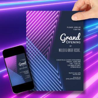 Neon Lights Business Invitation