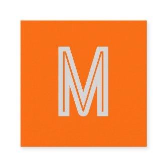 neon orange - add monogram   square
