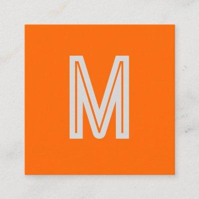neon orange - add monogram   square