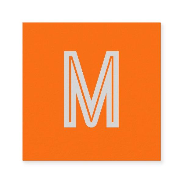 neon orange - add monogram   square