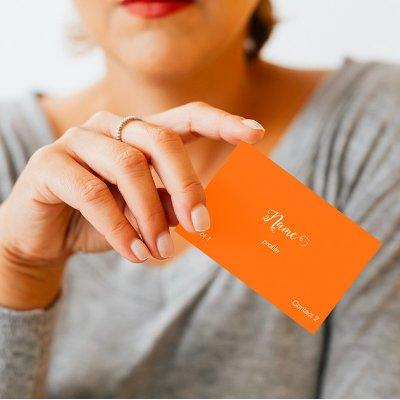 neon orange - elegant  script
