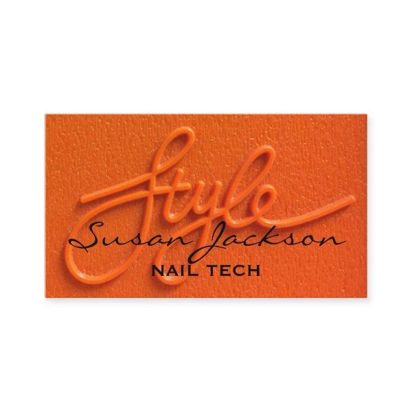 Neon Orange Style Modern Script