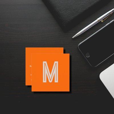 neon orange - your monogram   square