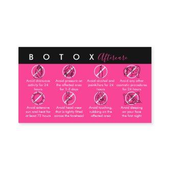 Neon Pink Botox Aftercare Instructions