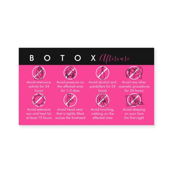 Neon Pink Botox Aftercare Instructions