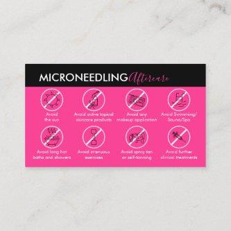 Neon Pink Microneedling Aftercare Post Instruction