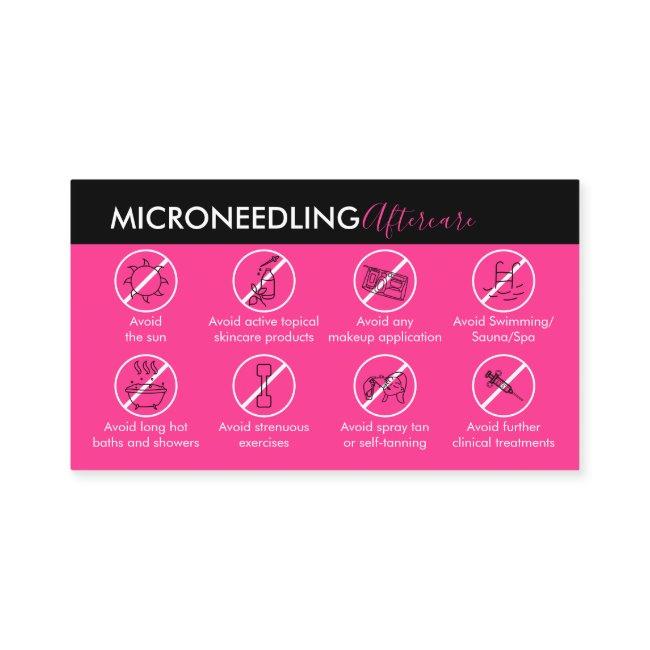 Neon Pink Microneedling Aftercare Post Instruction