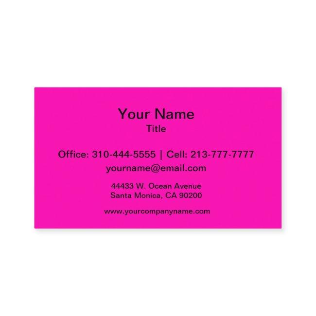 Neon Pink Solid Color Customize It