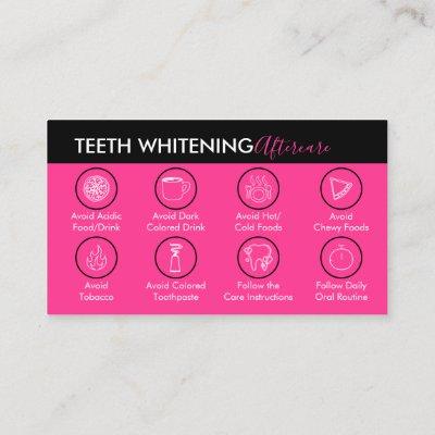 Neon Pink Teeth Whitening Aftercare Tips