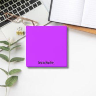 Neon Purple Professional Minimalist Black Script Post-it Notes
