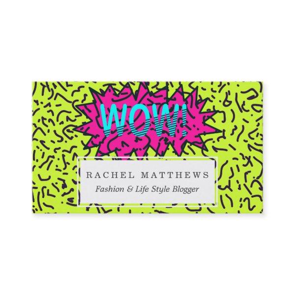 Neon Retro 80's 90's Scribbled Wow! Typography