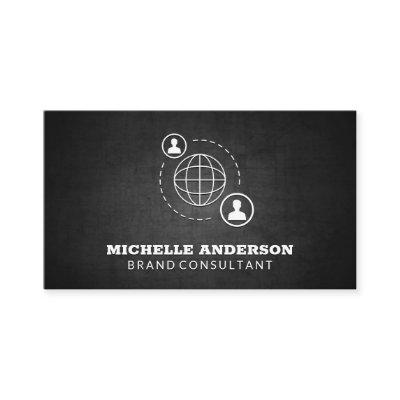 Network Communication Icon | Black Texture