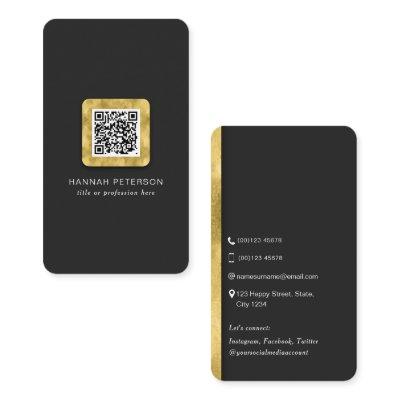 Networking QR code modern trendy gold professional