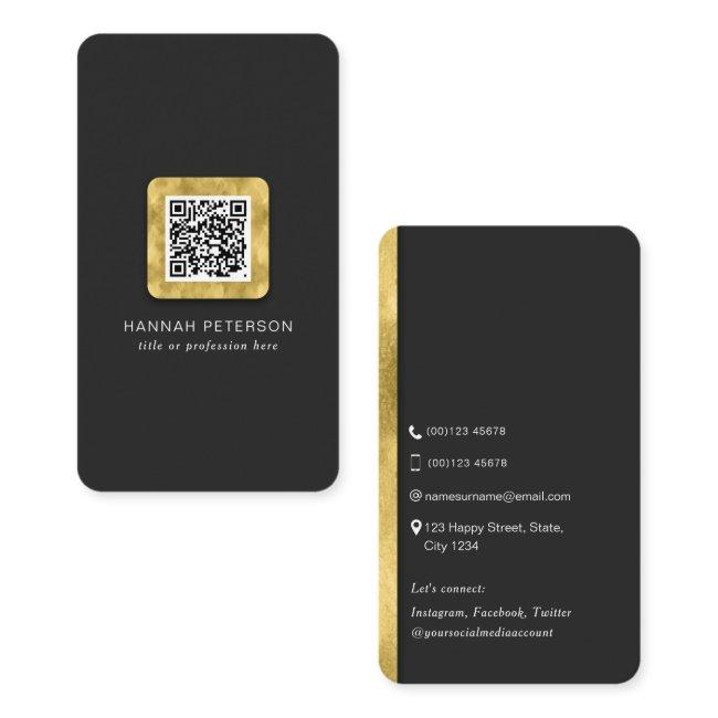 Networking QR code modern trendy gold professional