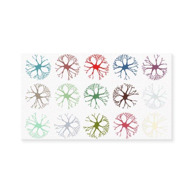 Neuronal Abstract Multicolour Art Throw Pillow