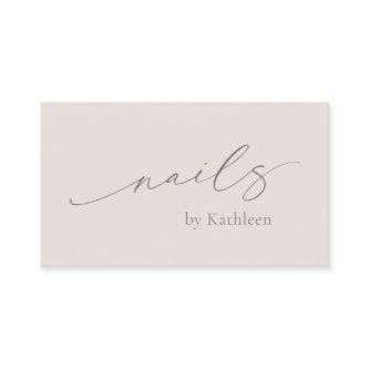 Neutral Beige QR Code Elegant Nail Salon Modern