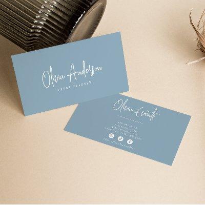 Neutral Blue Ocean Minimalist Boho Chic Modern