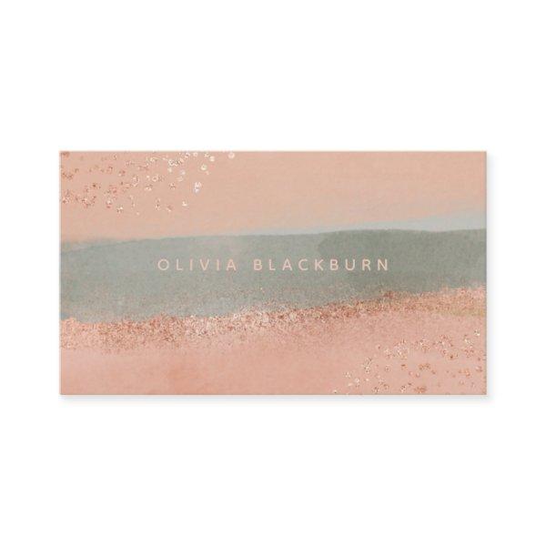 Neutral Boho | Abstract Watercolor and Rose Gold B
