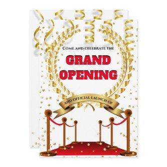 New business grand opening red carpet guests VIP Invitation
