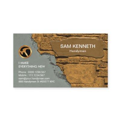 New Cement Works Old Brick Wall Handyman