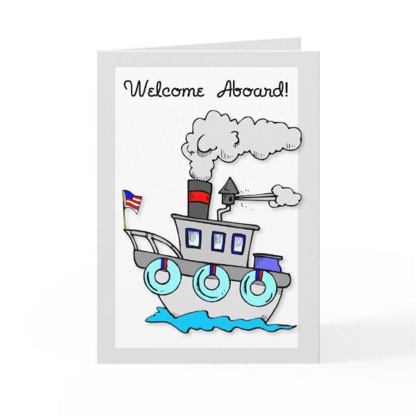New Employee Welcome Aboard Ship Card