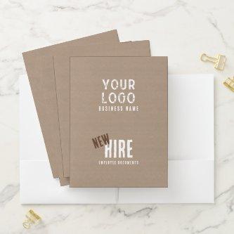 New Hire Rustic Charm Kraft Paper Business  Pocket Folder