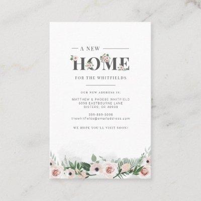 New Home Floral Address Change Moving Announcement