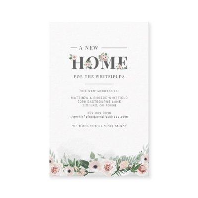 New Home Floral Address Change Moving Announcement