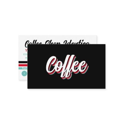 NEW retro coffee shoppe loyalty punch card