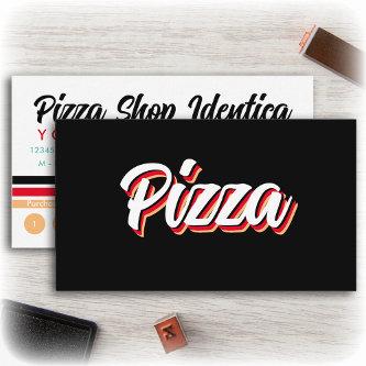 NEW retro pizza shoppe loyalty punch card