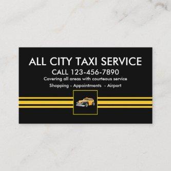 New Taxi Service Business Profile Appointment Card