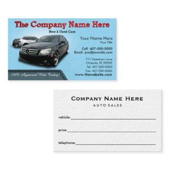 New & Used Car Sales - Auto Sales Double Sided