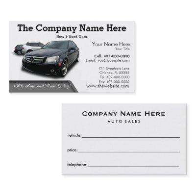 New & Used Car Sales - Auto Sales Double Sided