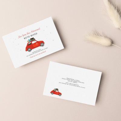 New Year Adventures New Address Moving Card