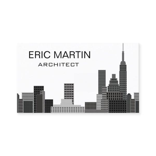 New York Skyline Grey Modern Architecture
