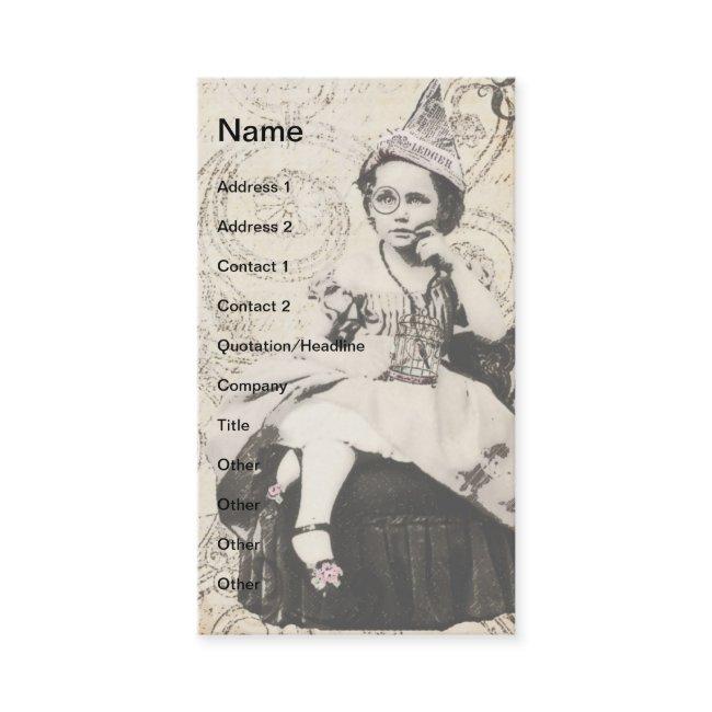 Newspaper Hat Girl Digital Art