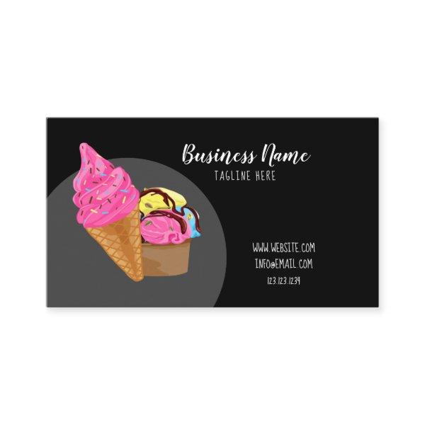 Nice Black and Pink Sprinkles Ice Cream Frosting