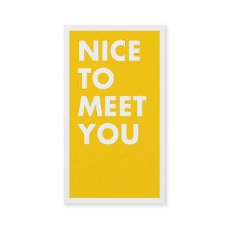 Nice to Meet You