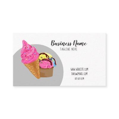 Nice White and Pink Sprinkles Ice Cream Frosting