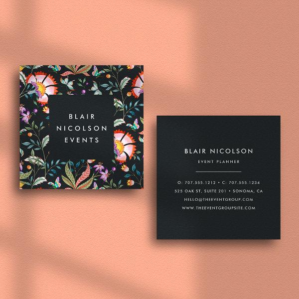Night Oasis | Floral Pattern Square
