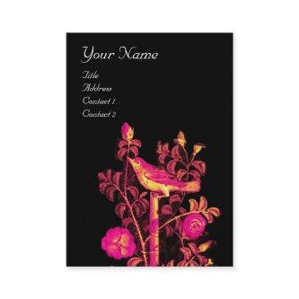 NIGHTINGALE WITH ROSES MONOGRAM ,Pink Black Pearl