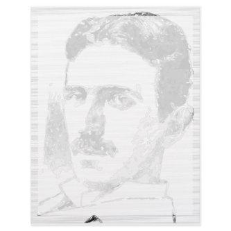 Nikola Tesla Drawing In Black And White Letterhead