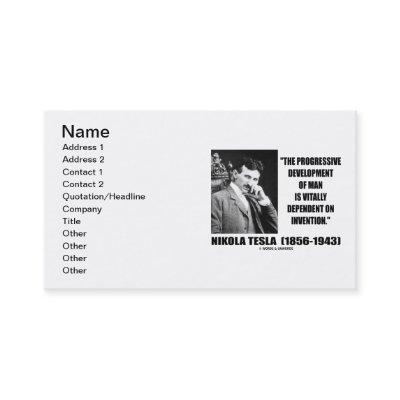 Nikola Tesla Progressive Development Man Invention