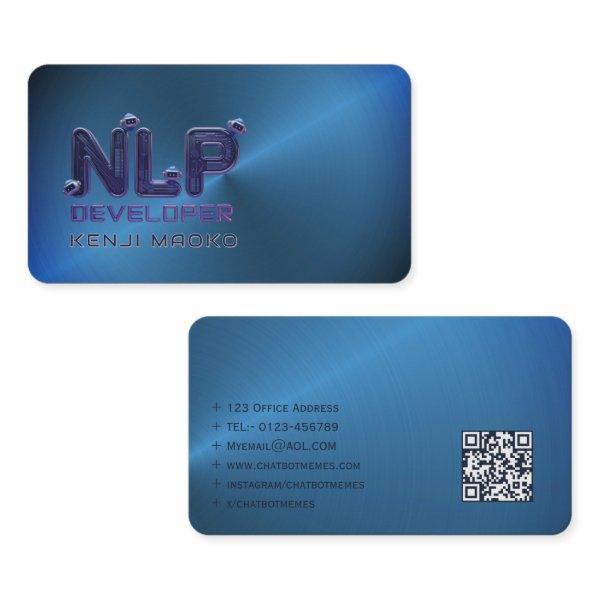 🤖NLP Engineer Chatbot Developer AI QR Code Cards