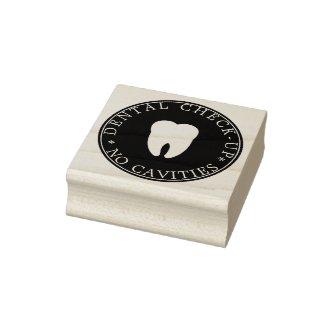 No Cavities Dental Check-Up Rubber Stamp