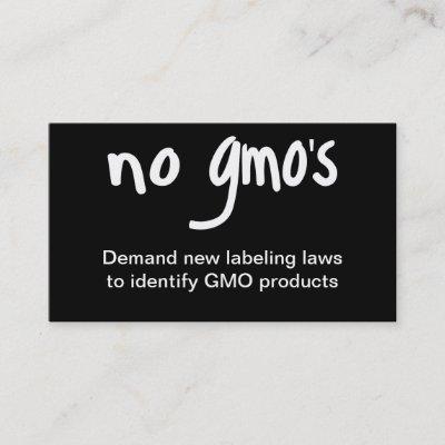 No GMO's Eat Healthy Food Promotion Black